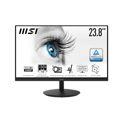 Mon 23,6"Ips Hdmi Vga Led 16:9 Mm Msi Pro Mp242 5Ms Fhd Black