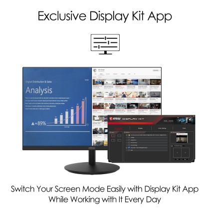 Mon 23,6"Ips Hdmi Vga Led 16:9 Mm Msi Pro Mp242 5Ms Fhd Black