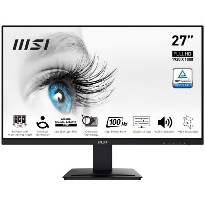 Mon 27Ips Hdmi Dp Vga Bk Mm Fhd Msi Pro Mp273A Black 16:9