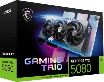 Vga Msi Rtx 5080 Gaming Trio Oc 16Gb Gddr7 256Bit 1H/3Dp
