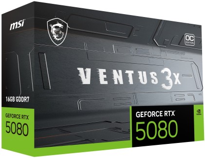 Vga Msi Rtx 5080 16Gb Ventus 3X Oc 16Gb Gddr7 256Bit 1H/3Dp