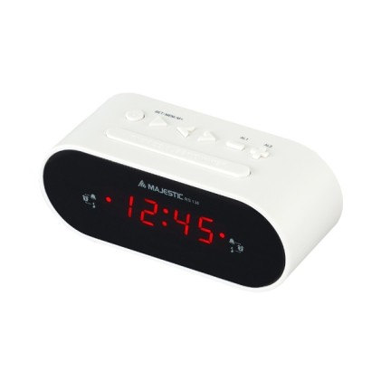 Majestic Radiosveglia LED RS-135 AM/FM 2 allarmi White