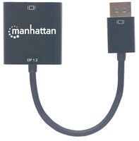 MANHATTAN DisplayPort 1.2a to DVI-D Adapter DisplayPort 1.2a Male to DVI-D Female Active 23cm-9inch Black