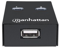MANHATTAN Hi-Speed USB 2.0 Sharing Switch 1x2 Ports, Dual Control, Auto-Sensing USB 2.0 Type-A to Type-B Switch