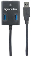 MANHATTAN SuperSpeed USB 3.0 Hub 4 Ports Bus Power Black Backward compatible with all USB 2.0 and 1.1 devices