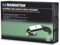 MANHATTAN USB 2.0 Audio / Video Grabber Capture edit and convert audio and video with one touch