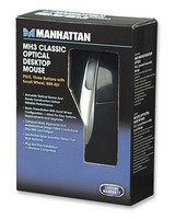 MANHATTAN MH3 Classic Optical Mouse PS/2 3 Buttons with Scroll Wheel 800 dpi Accurate optical sensor and sturdy construction