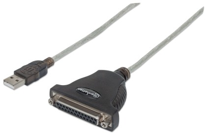 MANHATTAN USB to Parallel Converter A Male to DB25 female