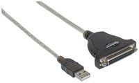 MANHATTAN USB to Parallel Converter A Male to DB25 female