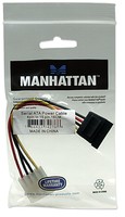 MANHATTAN SATA Power Cable Converts a 4-pin Molex power connection to a 15-pin SATA power connection Gold-plated SATA connector
