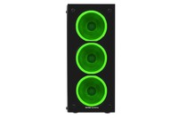 Mars Gaming MCG GREEN Case Middle Tower ATX  Tempered Glass
