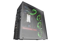 Mars Gaming MCG GREEN Case Middle Tower ATX  Tempered Glass
