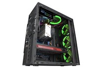 Mars Gaming MCG GREEN Case Middle Tower ATX  Tempered Glass