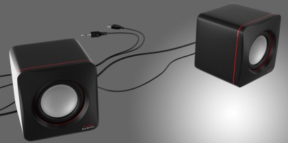 Mars Gaming Speaker MAS0, Casse Audio USB, Black Red