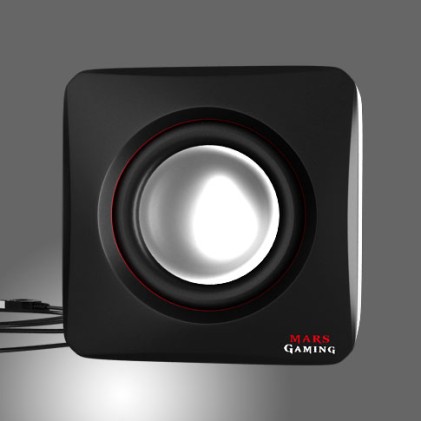 Mars Gaming Speaker MAS0, Casse Audio USB, Black Red