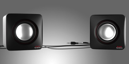 Mars Gaming Speaker MAS0, Casse Audio USB, Black Red