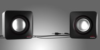 Mars Gaming Speaker MAS0, Casse Audio USB, Black Red