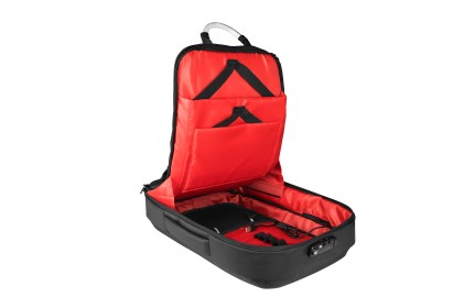 Mars Gaming MB2 zaino Nero, Rosso Alluminio, Nylon