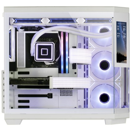 Mars Gaming MC3TCORELCDW computer case Midi Tower Bianco
