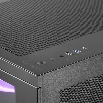 Mars Gaming MC3TCORELCD computer case Midi Tower Nero