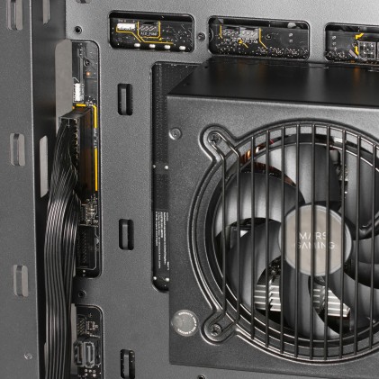 Mars Gaming MC3TCORELCD computer case Midi Tower Nero