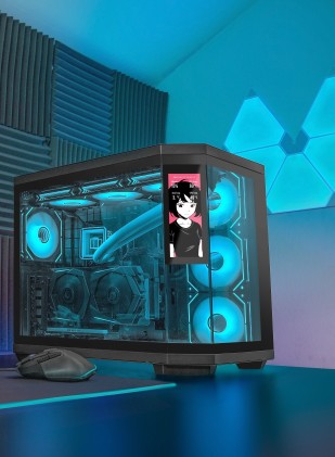 Mars Gaming MC3TCORELCD computer case Midi Tower Nero