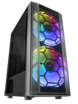 Mars Gaming MC500 Case Middle Tower ATX, 2 Ventole XXL FRGB - Black