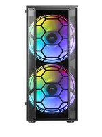 Mars Gaming MC500 Case Middle Tower ATX, 2 Ventole XXL FRGB - Black