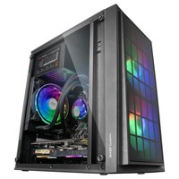 Mars Gaming MCDUO Compact Case MicroATX & Mini-ITX, 2 Ventole FRGB - Black