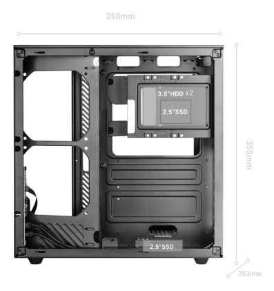 Mars Gaming MC-INFINIOLITE Midi Tower Nero