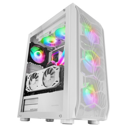 Mars Gaming MCKXW computer case Tower Bianco