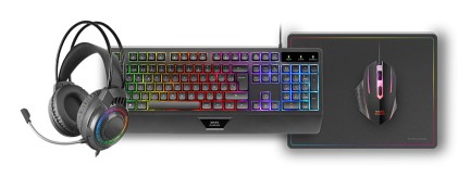 Mars Gaming MCP124PRO tastiera Mouse incluso USB AZERTY Francese Nero