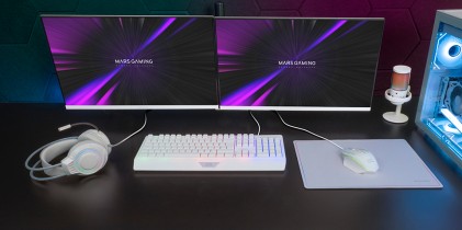 Mars Gaming MCP124PRO tastiera Mouse incluso USB QWERTY Spagnolo Bianco