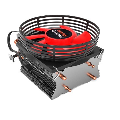 Mars Gaming MCPU117 sistema di raffreddamento per computer Processore Refrigeratore 9 cm Nero, Metallico, Rosso