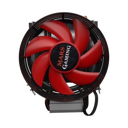 Mars Gaming MCPU117 sistema di raffreddamento per computer Processore Refrigeratore 9 cm Nero, Metallico, Rosso