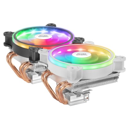 Mars Gaming MCPU220W Dissipatore per CPU, Dual ARGB, PWM Ultra Silent - White