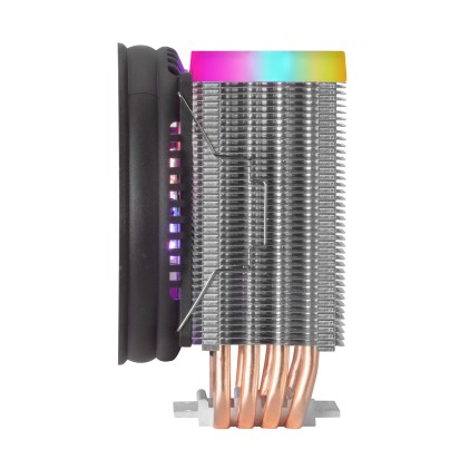 Mars Gaming MCPU44 Ventilador CPU Dual 110mm con Disipador 4 Heatpipes - Iluminacion ARGB - Velocidad Max. 1600rpm - Color Negro