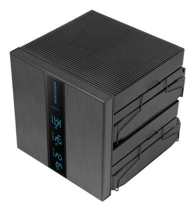 Mars Gaming MCPU-LCDPRO Disipador CPU - Potencia TDP hasta 380W - 8 Tubos - 2 Ventiladores PWM FDB de 120mm - 2300rpm - Pantalla LCD - Iluminacion ARGB - 120x118x158mm - Color Negro