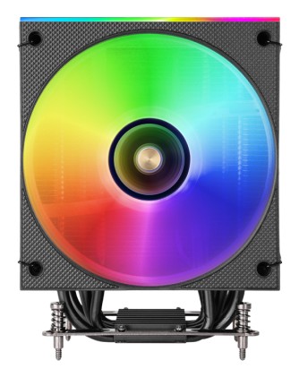 Dissipatore per CPU Mars Gaming MCPU-LCD - TDP fino a 300W - 6 heatpipe HCT - Ventola FDB PWM da 120mm - Schermo LCD - Cavo di riduzione del rumore - Illuminazione ARGB - 122x72x156mm - Nero