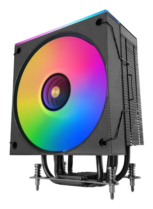 Dissipatore per CPU Mars Gaming MCPU-LCD - TDP fino a 300W - 6 heatpipe HCT - Ventola FDB PWM da 120mm - Schermo LCD - Cavo di riduzione del rumore - Illuminazione ARGB - 122x72x156mm - Nero
