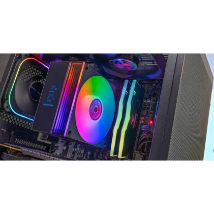 Dissipatore per CPU Mars Gaming MCPU-LCD - TDP fino a 300W - 6 heatpipe HCT - Ventola FDB PWM da 120mm - Schermo LCD - Cavo di riduzione del rumore - Illuminazione ARGB - 122x72x156mm - Nero