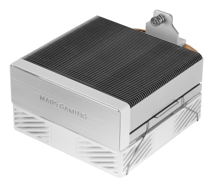 Dissipatore per CPU Mars Gaming MCPU-X4 con potenza 230W - Ventola PWM da 120mm - 4 Heatpipe HCT - Alette in alluminio - 120x68x154mm - Bianco