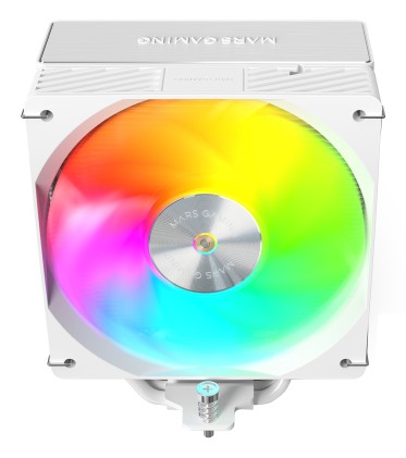 Dissipatore per CPU Mars Gaming MCPU-X5ARGB con potenza di 280 W - Ventola PWM da 120 mm - Illuminazione ARGB - 5 heatpipe HCT - Bianco