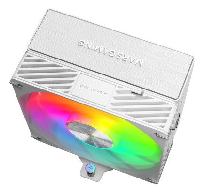 Dissipatore per CPU Mars Gaming MCPU-X5ARGB con potenza di 280 W - Ventola PWM da 120 mm - Illuminazione ARGB - 5 heatpipe HCT - Bianco