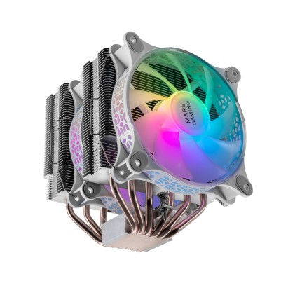 Mars Gaming MCPU-XT Processore Raffreddatore di liquidi tutto in uno 12 cm Bianco 1 pz