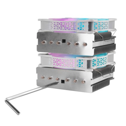 Mars Gaming MCPU-XT Processore Raffreddatore di liquidi tutto in uno 12 cm Bianco 1 pz