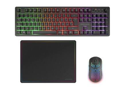 Mars Gaming MCPWXES tastiera Mouse incluso Wireless a RF + USB QWERTY Spagnolo Nero