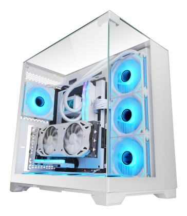 Mars Gaming MCVISIONW computer case Midi Tower Bianco