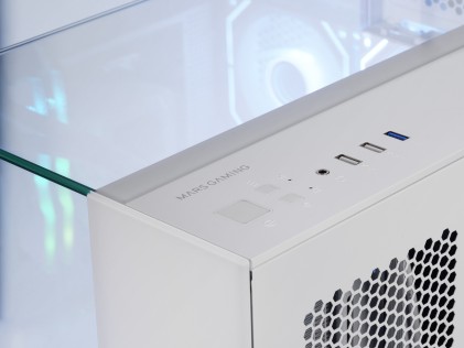Mars Gaming MCVISIONW computer case Midi Tower Bianco
