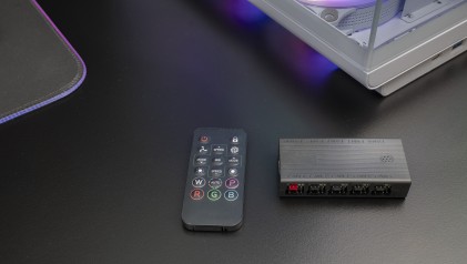 Hub di controllo Mars Gaming MF-HUB PWN e ARGB - Controllo velocit&agrave; e illuminazione - Telecomando - 80x40x17mm - Nero